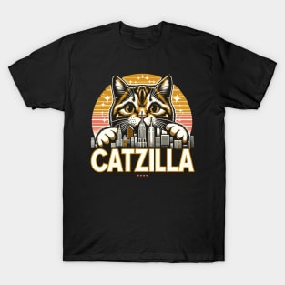 Funny Cat Catzilla T-Shirt